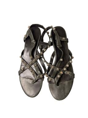 Balenciaga Paris Studded Leather Sandals EU 39